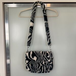 The Ragged Priest Black and White Zebra Shoulder Bag